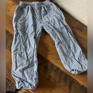 Blue gingham pants